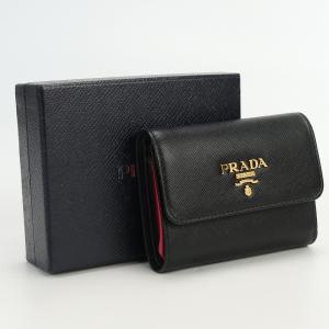 中古良品プラダPRADA サフィアーノマルチカラー三折財布 ブランド 1MH025  ランク：A us-2  レディース｜bighit