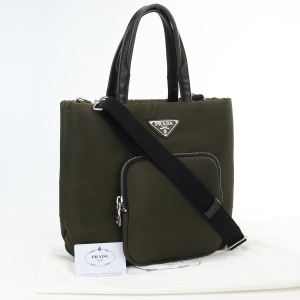 中古良品プラダPRADA テスート ポケット トートバッグ ナイロン 1BG273 2CKI F09...