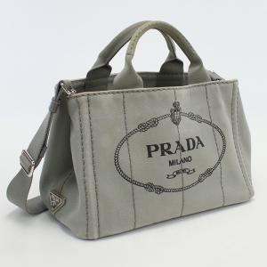 中古プラダPRADA カナパ トートバッグ キャンバス 1BG439 グレー系　 ランク：AB us-2 2WAY ショルダー レディース｜bighit