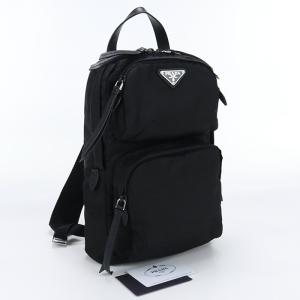 中古良品プラダPRADA ボディバッグ ナイロン 1BZ026 V44 F0002 ブラック系　 ランク：A us-2  メンズ｜bighit