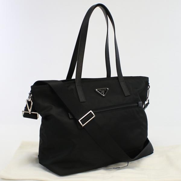 中古良品プラダPRADA 2WAYトートバッグ ナイロン BR4842 ブラック ランク：A us-...