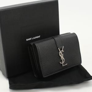 SAINT LAURENT 中古良品 サンローラン 三つ折り財布 669959 タイニー