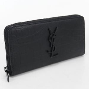 SAINT LAURENT 中古良品 サンローラン 長財布ラウンドファスナー
