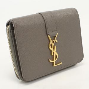 SAINT LAURENT 中古 サンローラン 三つ折り財布 コンパクト 三折財布