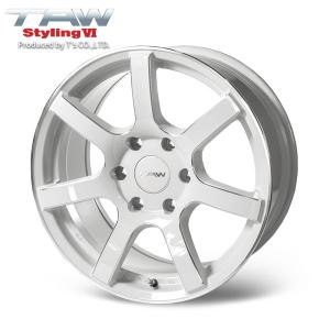 200系ハイエース ホイール TAW Styling6 18X8.0J +37 6H139.7 パールホワイト/リム＆エッジマシニング ホイール4本セット｜bigkak2007s