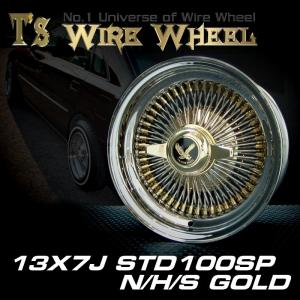 15インチ クロームワイヤーホイール　インペリアル ワイヤーホイール T's WIRE 13X7J REV100SP オールクローム4本セット