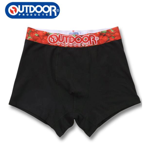 大きいサイズ メンズ OUTDOOR PRODUCTS 綿 ベア天転写ゴム ブラック ボクサーパンツ...