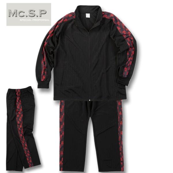 大きいサイズ メンズ Mc.S.P ハーフトーンドット 切替 ジャージ 上下セット 3L 4L 5L...