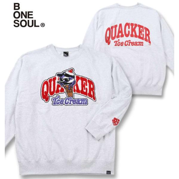 大きいサイズ メンズ b-one-soul DUCK DUDE アイスクリーム クルーネック スウェ...