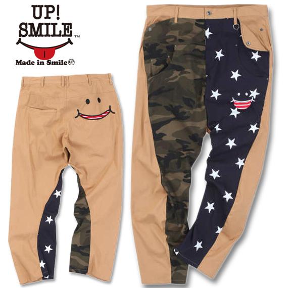 大きいサイズ メンズ UP!SMILE クレイジー切替パンツ 100cm 110cm 120cm 1...