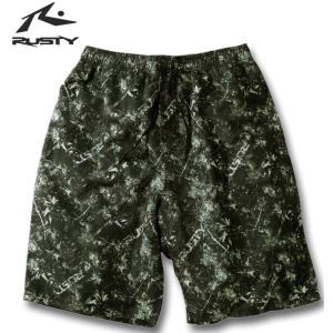 大きいサイズ メンズ RUSTY リアルツリーカモ サーフパンツ 3L 4L 5L 6L