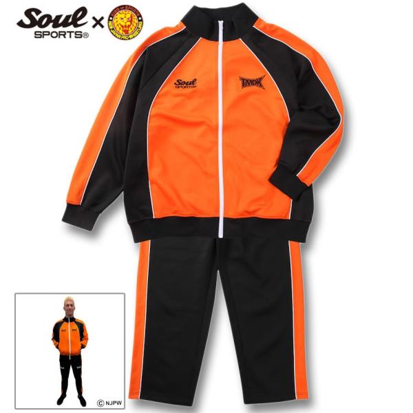 大きいサイズ メンズ SOUL SPORTS×新日本プロレス TMDK 長袖 ジャージ 上下セット ...