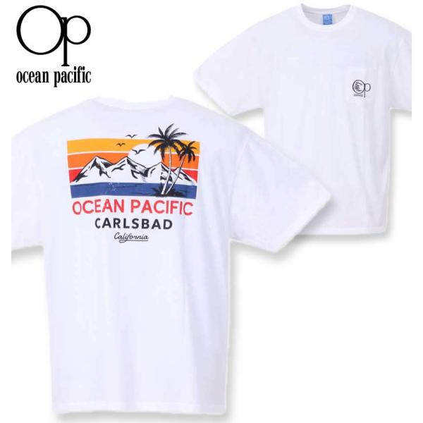 大きいサイズ メンズ OCEAN PACIFIC 天竺ポケット付半袖Tシャツ 3L 4L 5L 6L...