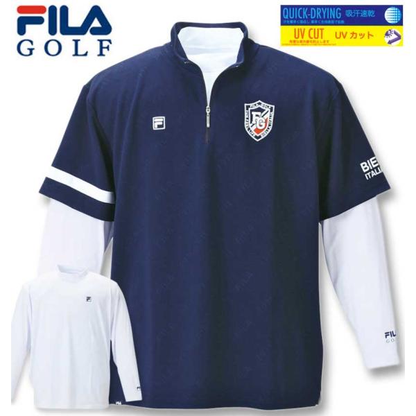 大きいサイズ メンズ FILA GOLF 半袖シャツ+インナーセット 3L 4L 5L 6L