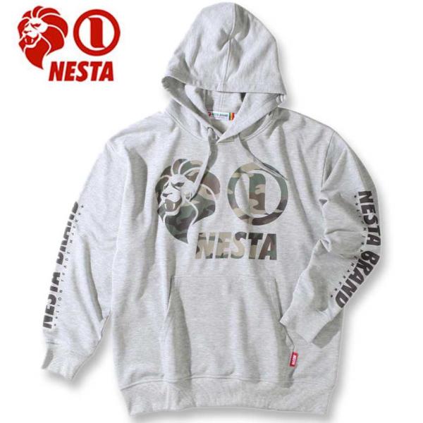 大きいサイズ メンズ NESTA BRAND 裏毛 プルパーカー 3L 4L 5L 6L 8L