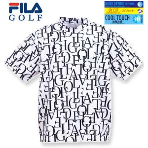 大きいサイズ メンズ FILA GOLF 総柄 モックネック 半袖シャツ 3L 4L 5L 6L｜大きいサイズの専門店ビックリベロ