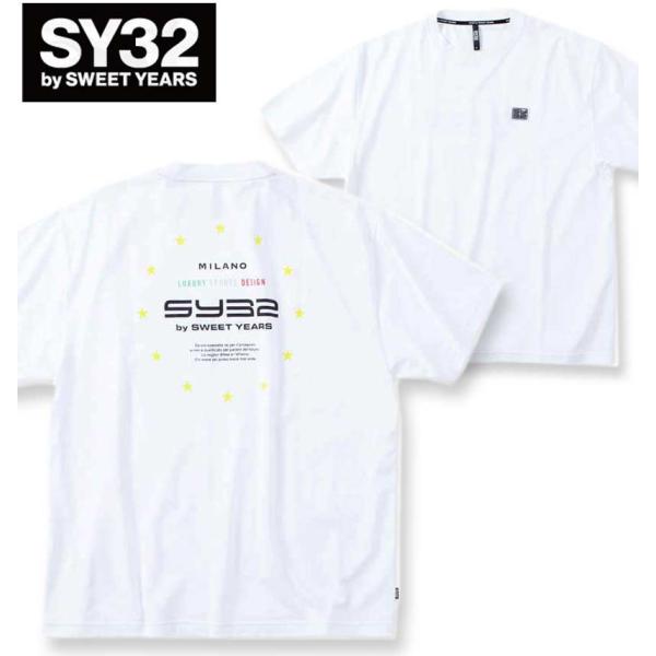 大きいサイズ メンズ SY32 by SWEET YEARS バックサークルスターロゴ 半袖 Tシャ...