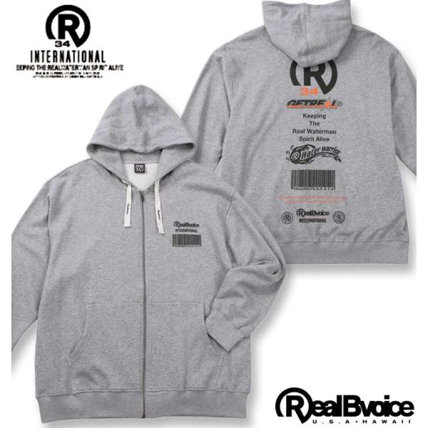 大きいサイズ メンズ RealBvoice BARCODE 裏毛 フルジップ パーカー 3L 4L ...