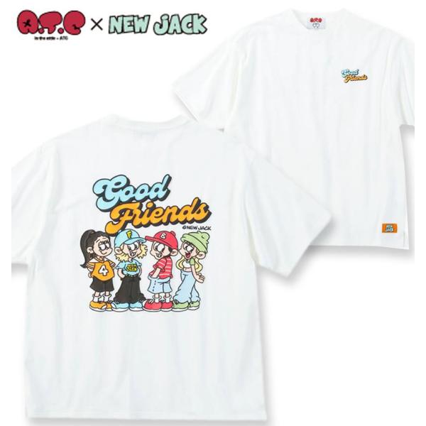 大きいサイズ メンズ ATC×NEW JACK イラスト 半袖 Tシャツ 3L 4L 5L 6L