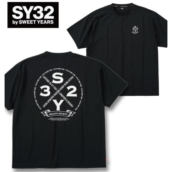 大きいサイズ メンズ SY32 by SWEET YEARS サークルロゴ バックプリント 半袖 T...