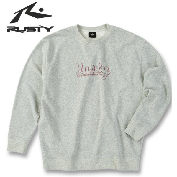 大きいサイズ メンズ RUSTY 裏毛 クルー スウェット トレーナー 3L 4L 5L 6L 8L