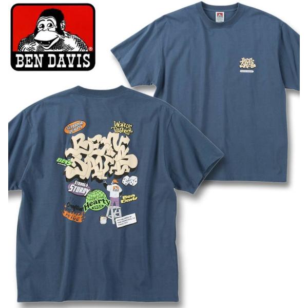 大きいサイズ メンズ BEN DAVIS オーバーラップデザイン 半袖 Tシャツ 3L 4L 5L ...