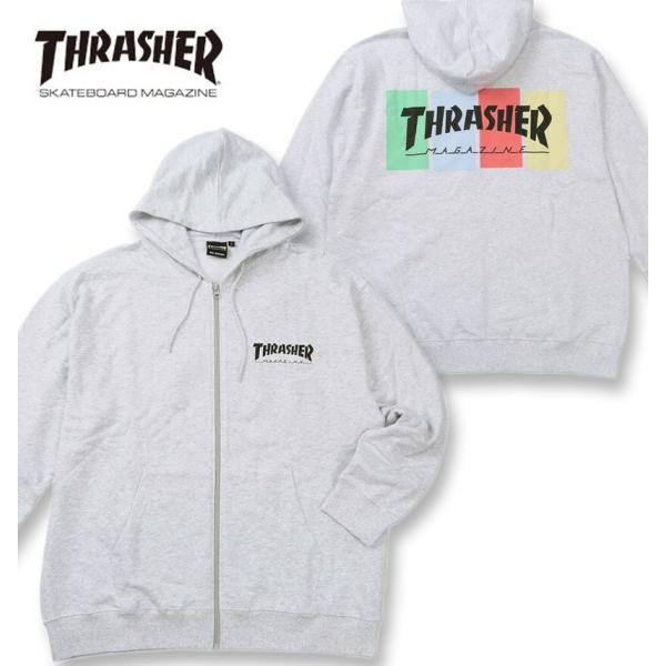 大きいサイズ メンズ THRASHER フルジップパーカー 3L 4L 5L 6L 8L