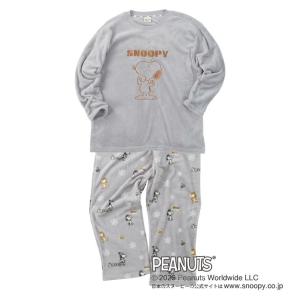 PEANUTS 大きいサイズ メンズ スヌーピー ふわもこ シャツ パジャマ 3L