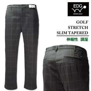 大きいサイズ メンズ EDWIN GOLF エドウィンゴルフ ストレッチパンツ グレンチェック 3L...