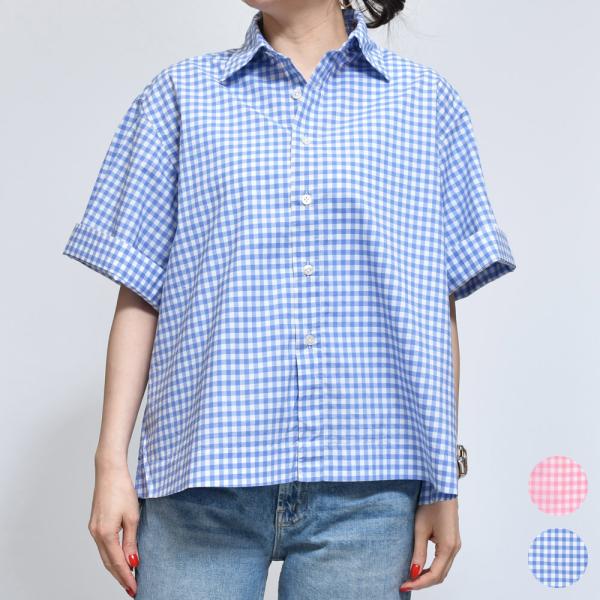 Finamoreフィナモレ C0050/SISSI コットン ギンガムチェックシャツ レディース 正...