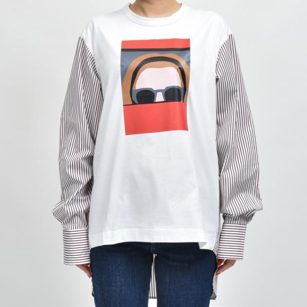 PLAN Cプラン シー <br>CMCAC05SH8/TC071 プリントカットソーフロントロング...