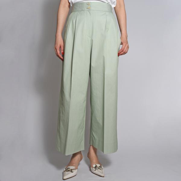 BERNARD ZINSベルナール ザンス PAULINE コットン×ポリエステル クロップドパンツ...