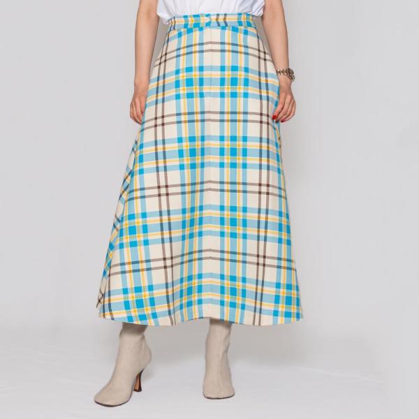 Cellar Doorセラードアー AMBRA/RQ688 マドラスチェック フレアスカート レディ...