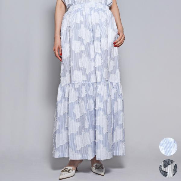 AMBELLアンベル 00065 フラワーモチーフ ジャガード スカート レディース 正規品ならビリ...