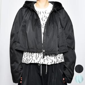 未使用タグあり marni ボンディング　ノーカラー　ブルゾン　ショート丈 経堂) MARNI マルニ ノーカラーサテンブルゾン ジャケット ブルー