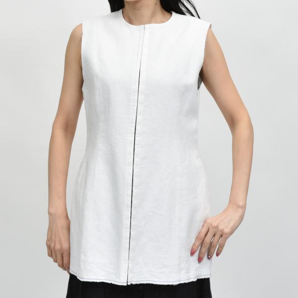 INSCRIREアンスクリア <br>JK8 リネンノースリーブジャケット 24051000039 ...