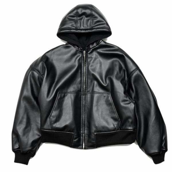 INSCRIREアンスクリア <br>フェイクレザーパデッドブルゾン BZ80B genderles...