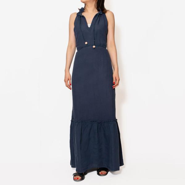 120% lino120% リノ V0W49CO ノースリーブ マキシワンピース送料無料