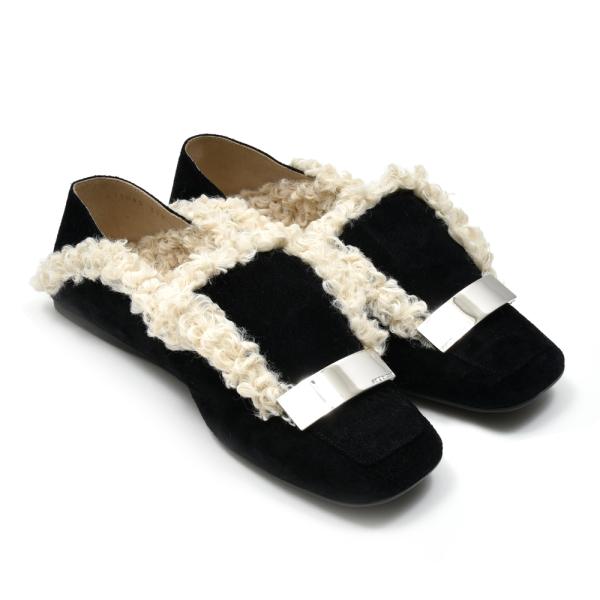 SERGIO ROSSI（セルジオロッシ）<br>B13080MFL249 スエードフラットモカシン...