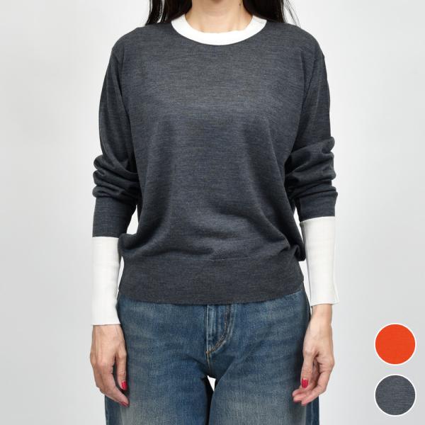 JOHN SMEDLEY（ジョンスメドレー）<br> A4778 バイカラークルーネックニット 26...