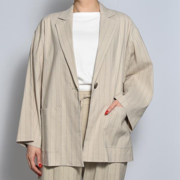 【SALE40％】DRAWELLドロウェル 5-01 バイオリネンストレッチ ワイドスリーブジャケッ...