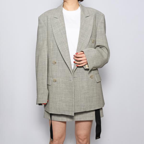 PLAN Cプラン シー GICAF03F00/TW043 メランジウール ダブルブレストブレザー