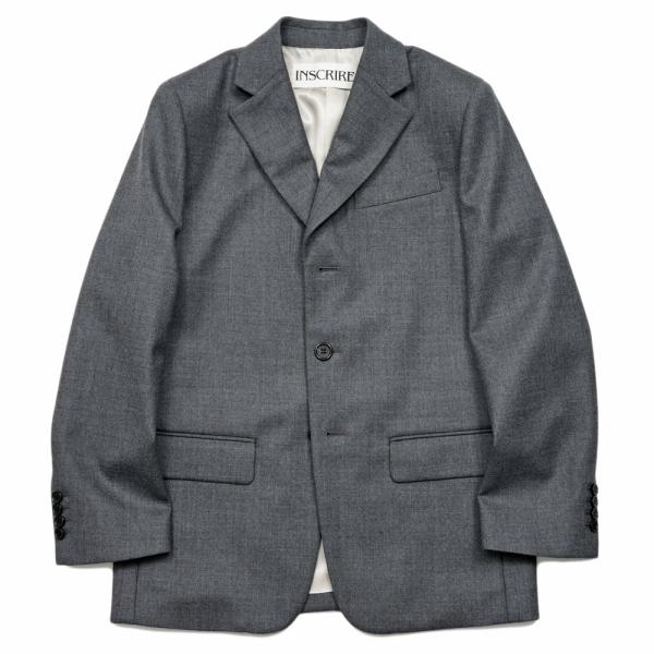 INSCRIREアンスクリア <br>ウールフラノ3Bジャケット JK50A genderless ...