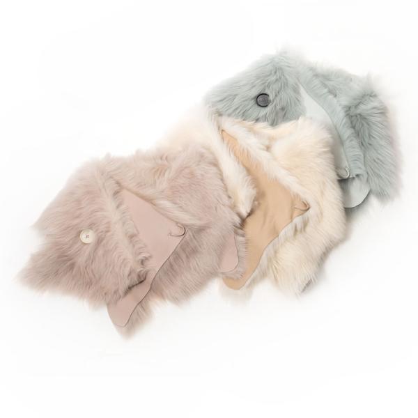 KARL DONOGHUEカールドノヒュー TL-BSCW2 トスカーナラムスキン ボタンスカーフ ...