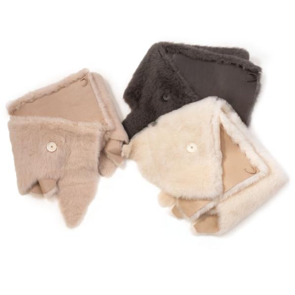 KARL DONOGHUEカールドノヒュー CM-BSCW2 カシミアタッチ ラムスキンボタンスカー...