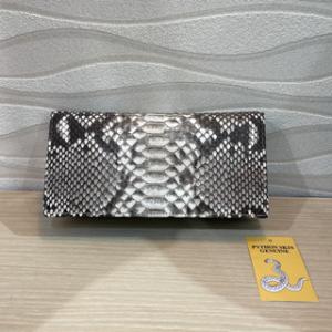 パイソン　錦蛇　束入れ　長財布　ナチュラル