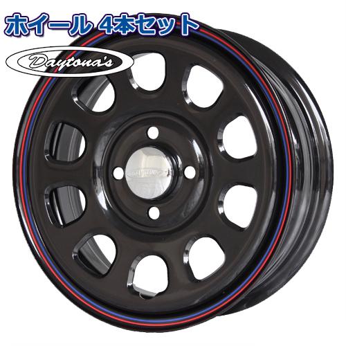 ホイール4本セット DAYTONA'S デイトナ G2 ブラック 14インチ 5.0J 4穴100 ...