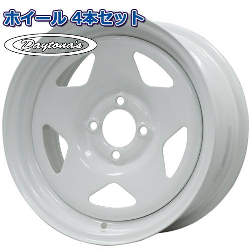 ホイール4本セット DAYTONA'S デイトナ S/R ホワイト 15インチ 6.0J 4穴100...