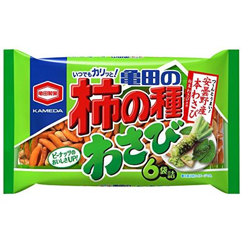 亀田製菓 亀田の柿の種わさび6袋詰 182g×6袋