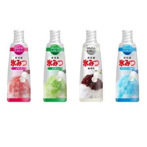 井村屋 かき氷シロップ 「氷みつ」 2016・4種セット（メロン・イチゴ・みぞれ・ハワイアンブルー）...